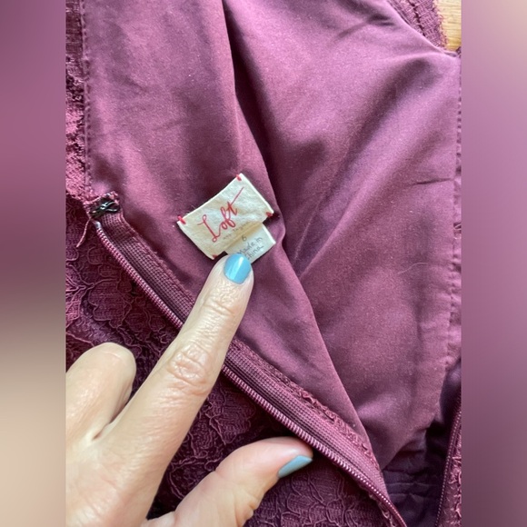 Loft Lace Overlay Cocktail Dress - Picture 4 of 7